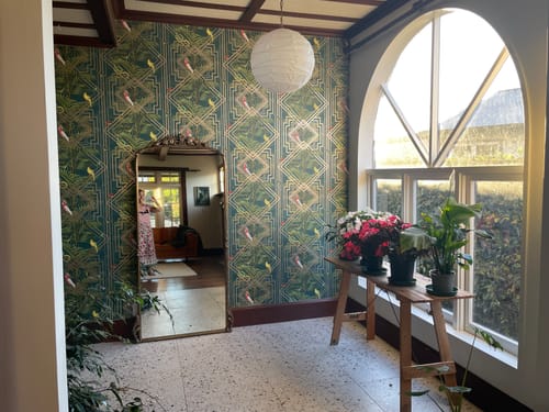 Customer photo review of Akello - Tropical Art Deco Wallpaper - Black/Gold