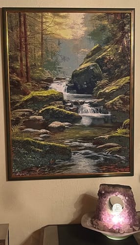 Customer photo review of 5D Diamond Painting AB Steine Fluss in den Bergen