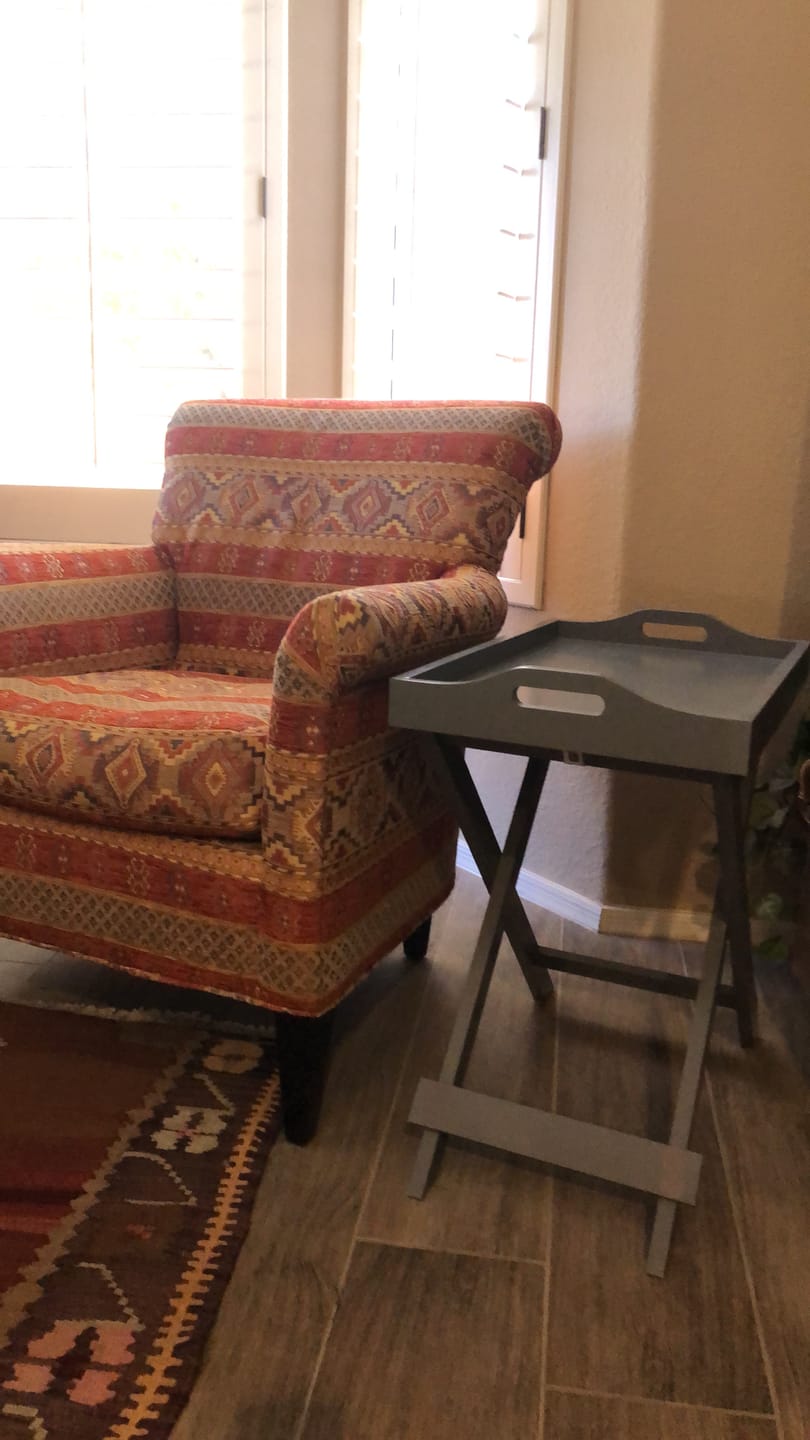 Customer photo review of Decorative Display and Accent Table Center Table Wooden