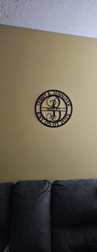 Customer photo review of Elaborate Name - Steel Sign