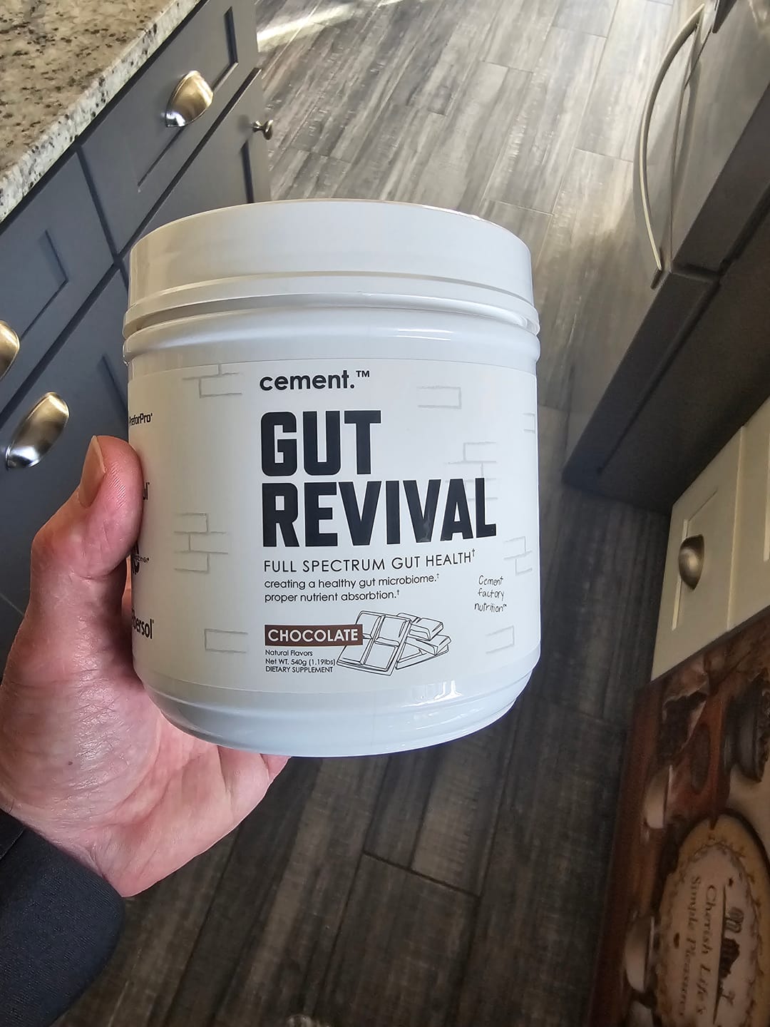 Customer photo review of Cement Factory GUT REVIVAL Gut Health Formula - Chocolate