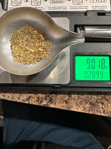Customer photo review of Nugget Reserve 'MUSEUM SPECIMEN CHASE' - Gold Panning Paydirt Concentrate