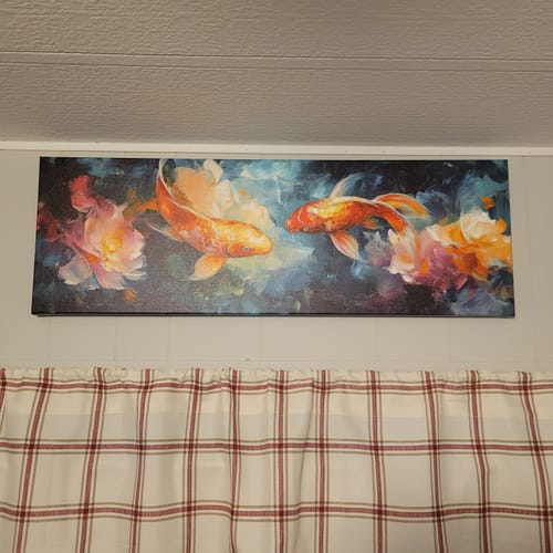 Customer photo review of Tropical Rainforest Long Horizontal Framed Canvas Wall Art