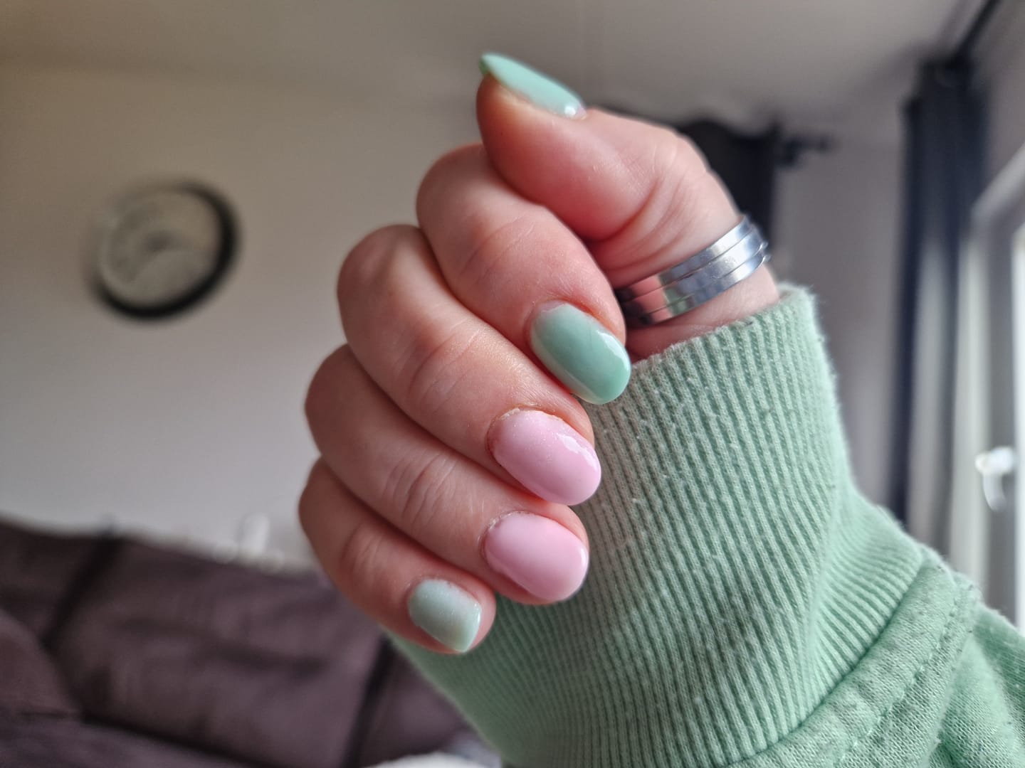 Customer photo review of Baby Pink Dipping Powder