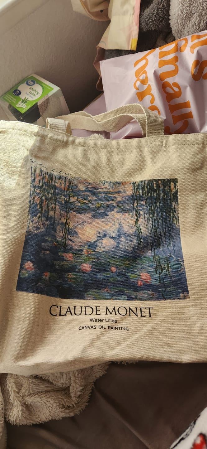Customer photo review of Claude Monet "Water Lilies" - Tote Bag