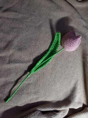 Customer photo review of Tulip Crochet Pattern & Matching Greeting Card