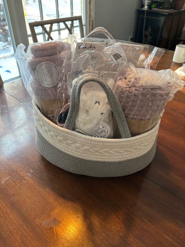 Customer photo review of Waffle Baby Blanket Orchid