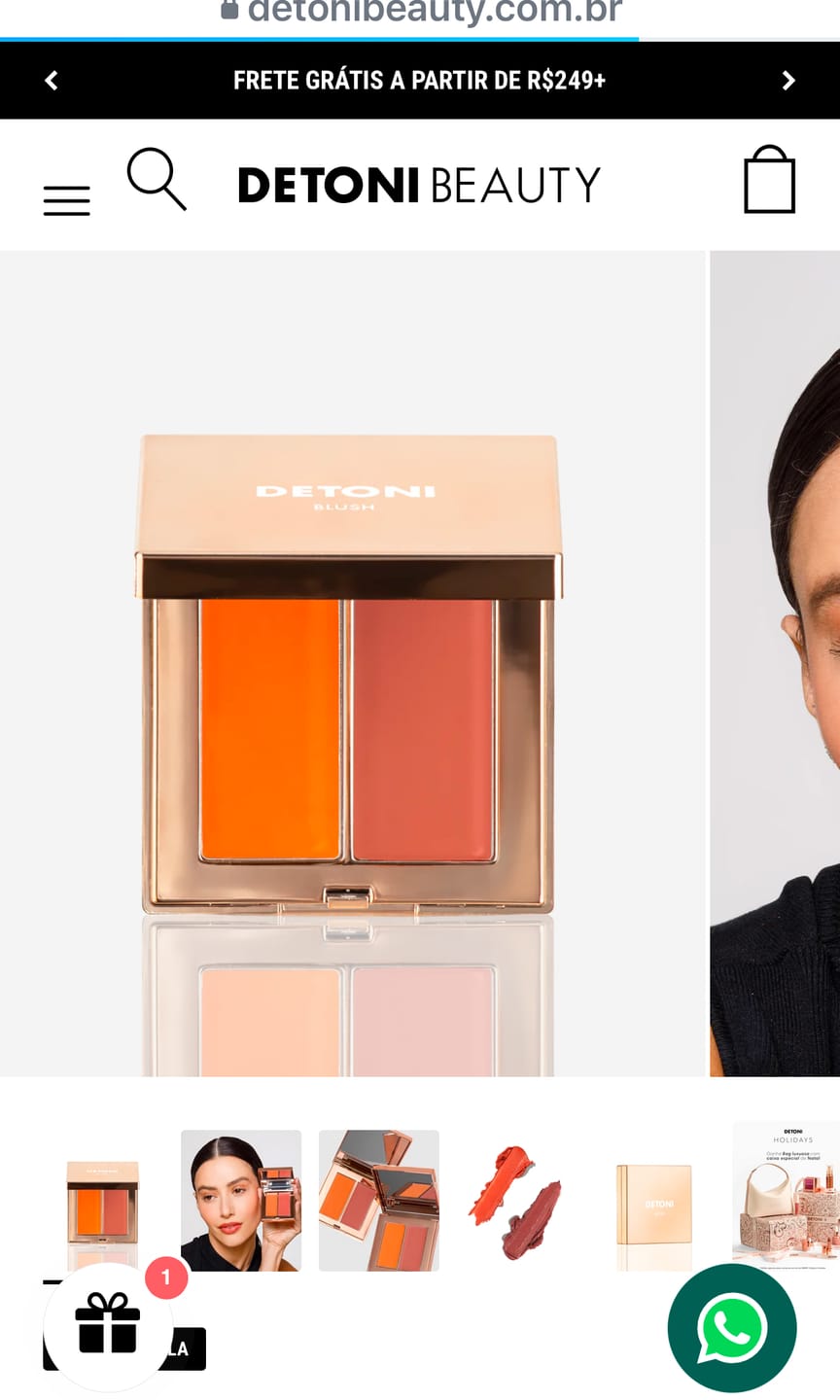 Customer photo review of SOFT BLUSH DUO | 03 PAPAYA CREAM & SOFT BROWN