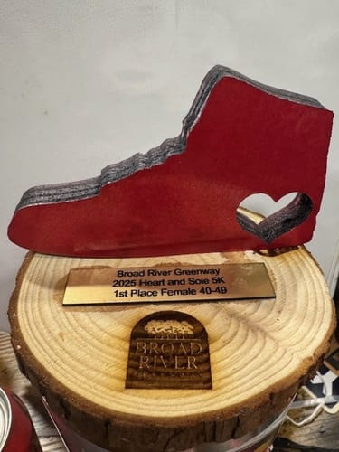 Customer photo review of Unfinished Sneaker Shoe Silhouette | DIY Craft Cutout | up to 46" DIY