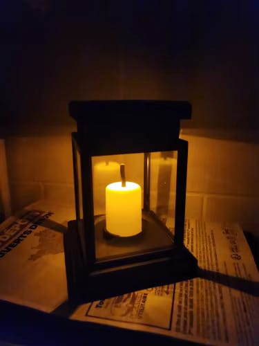 Customer photo review of Classic Outdoor Solar Lantern