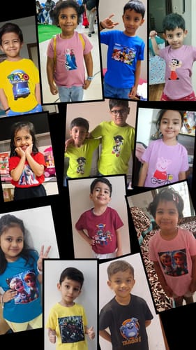 Customer photo review of Custom T Shirt Boy Round Neck