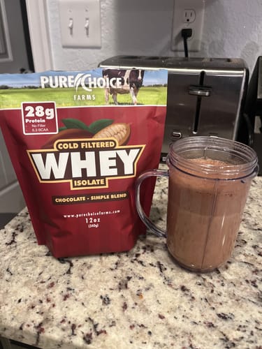 Customer photo review of Whey Protein Isolate Chocolate