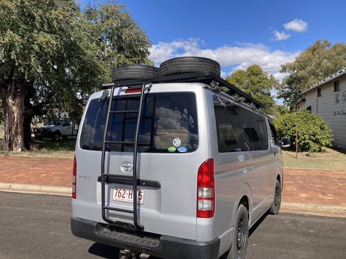Customer photo review of Black Rear Ladder for Toyota HiAce 200 series 2005-2019