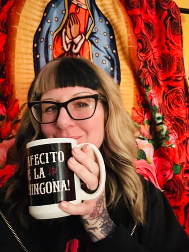 Customer photo review of Cafecito De La Chingona! Mother's Day Limited Edition Coffee Mug