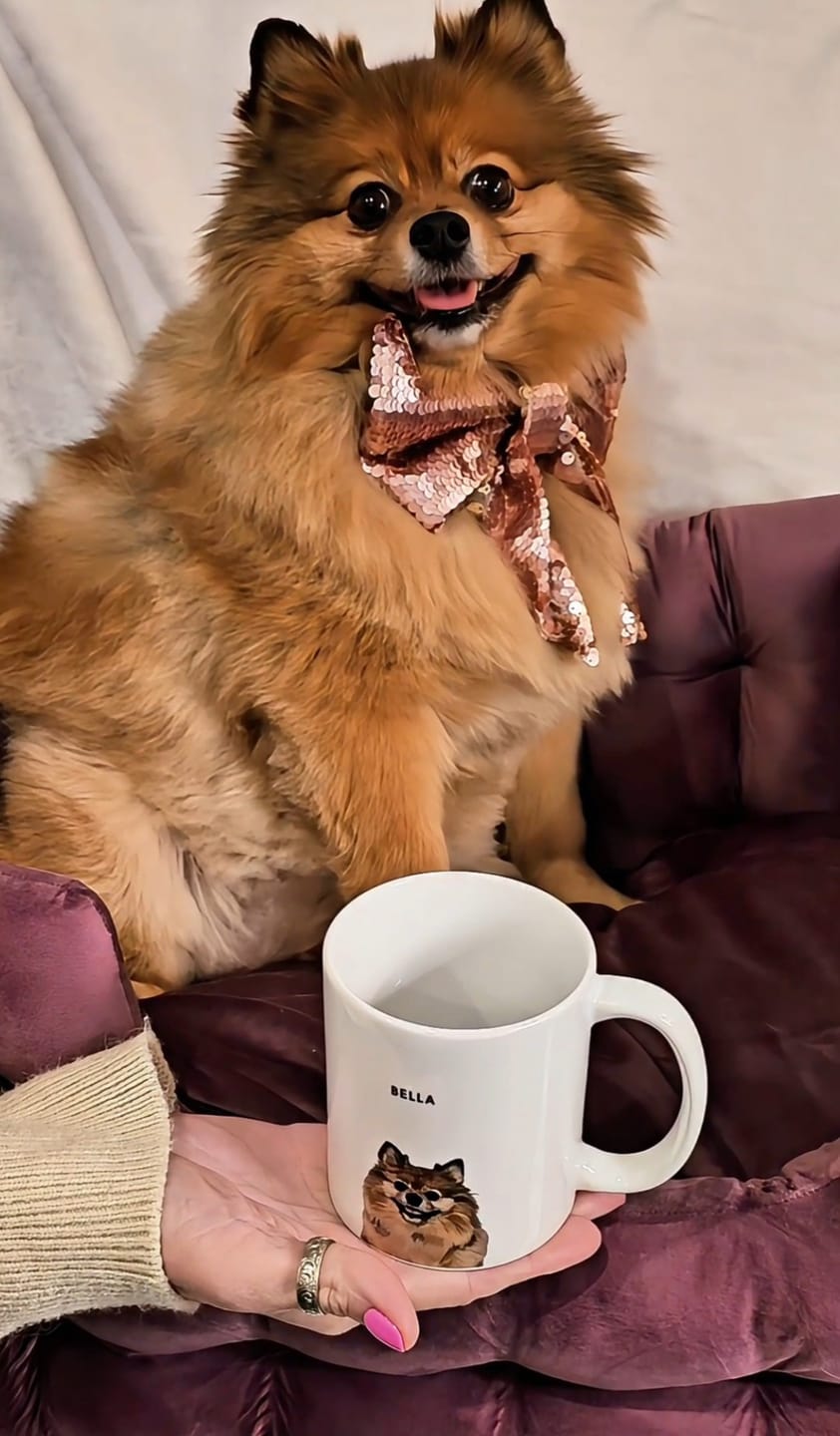Customer photo review of Custom Pet Portrait Mug