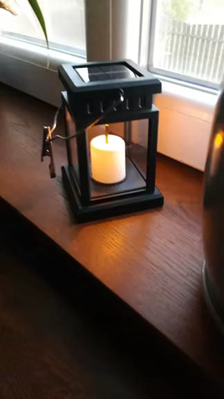 Customer photo review of Classic Outdoor Solar Lantern