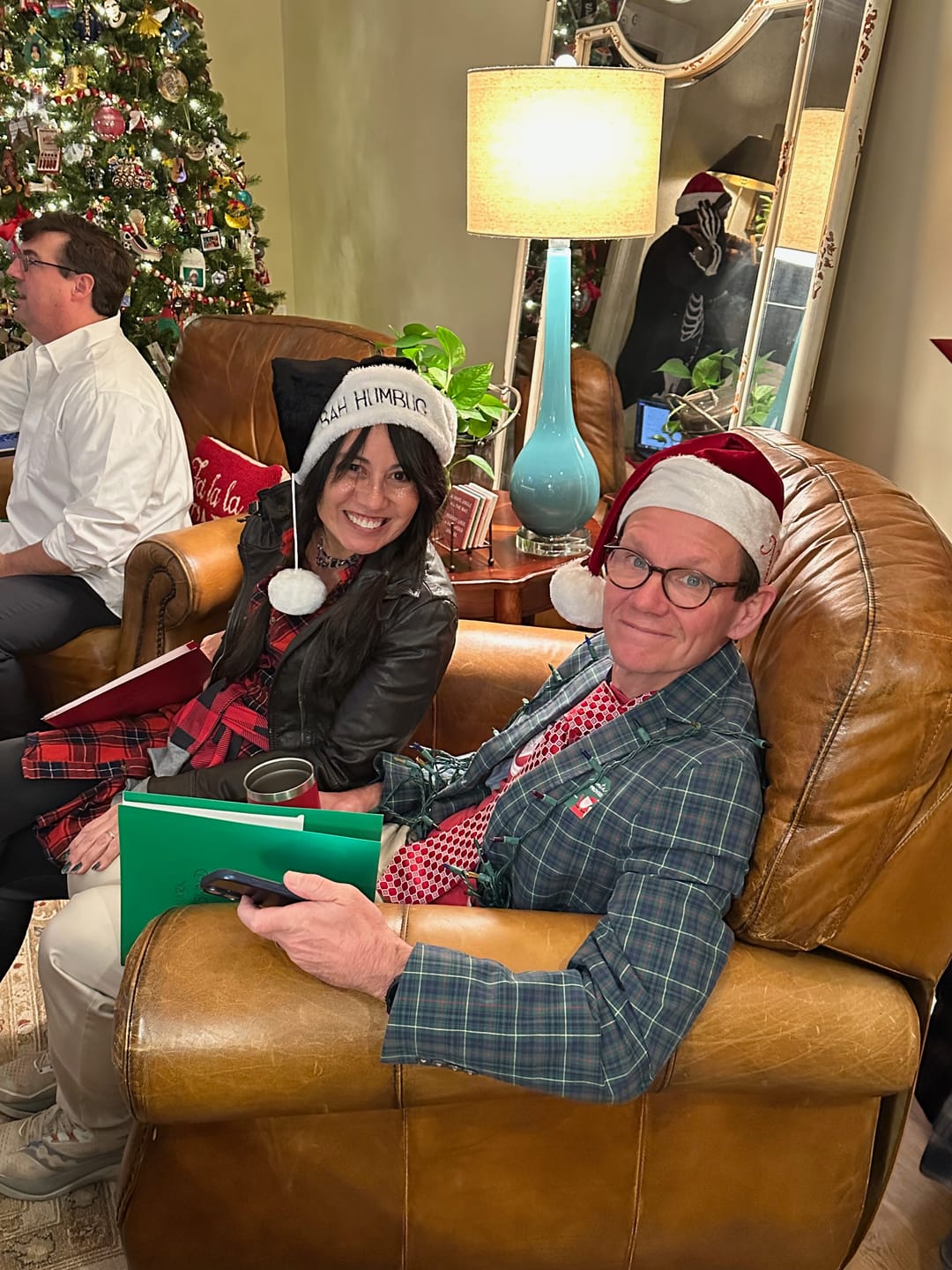 Customer photo review of Christmas Murder Mystery Host Your Own Dinner Party Game Kit