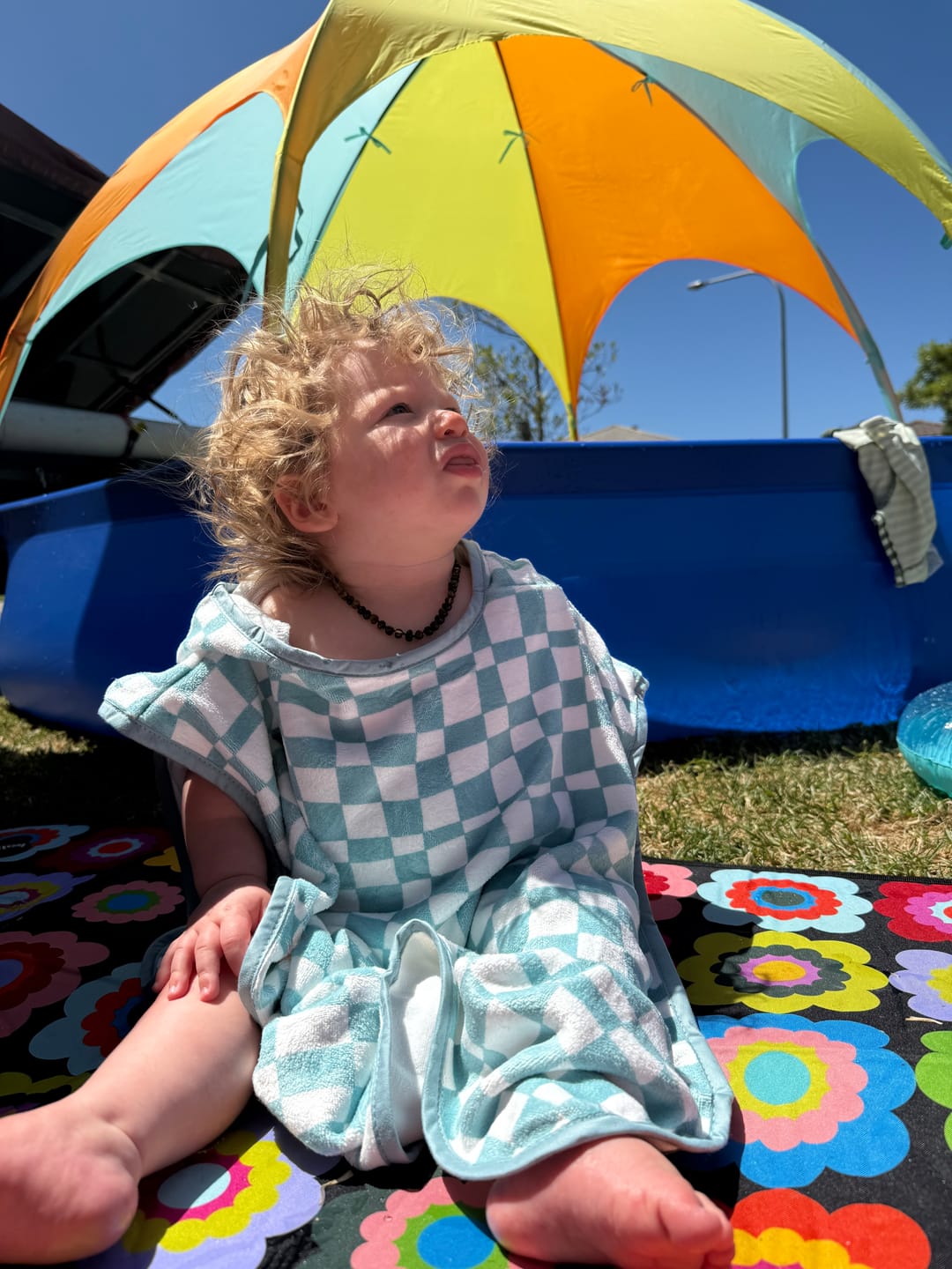 Customer photo review of Harper beach poncho