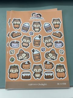 Customer photo review of Brown Fox Sticker Sheet