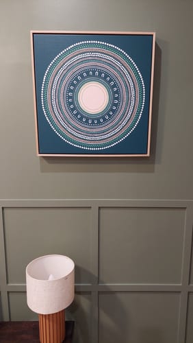 Customer photo review of Yarning Circle - Green - Aboriginal Art Print By Sherri Cummins