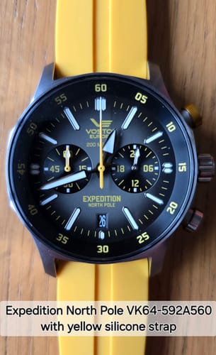 Customer photo review of ALMAZ / EXPEDITION YELLOW SILICONE STRAP 22mm - POLISHED BUCKLE