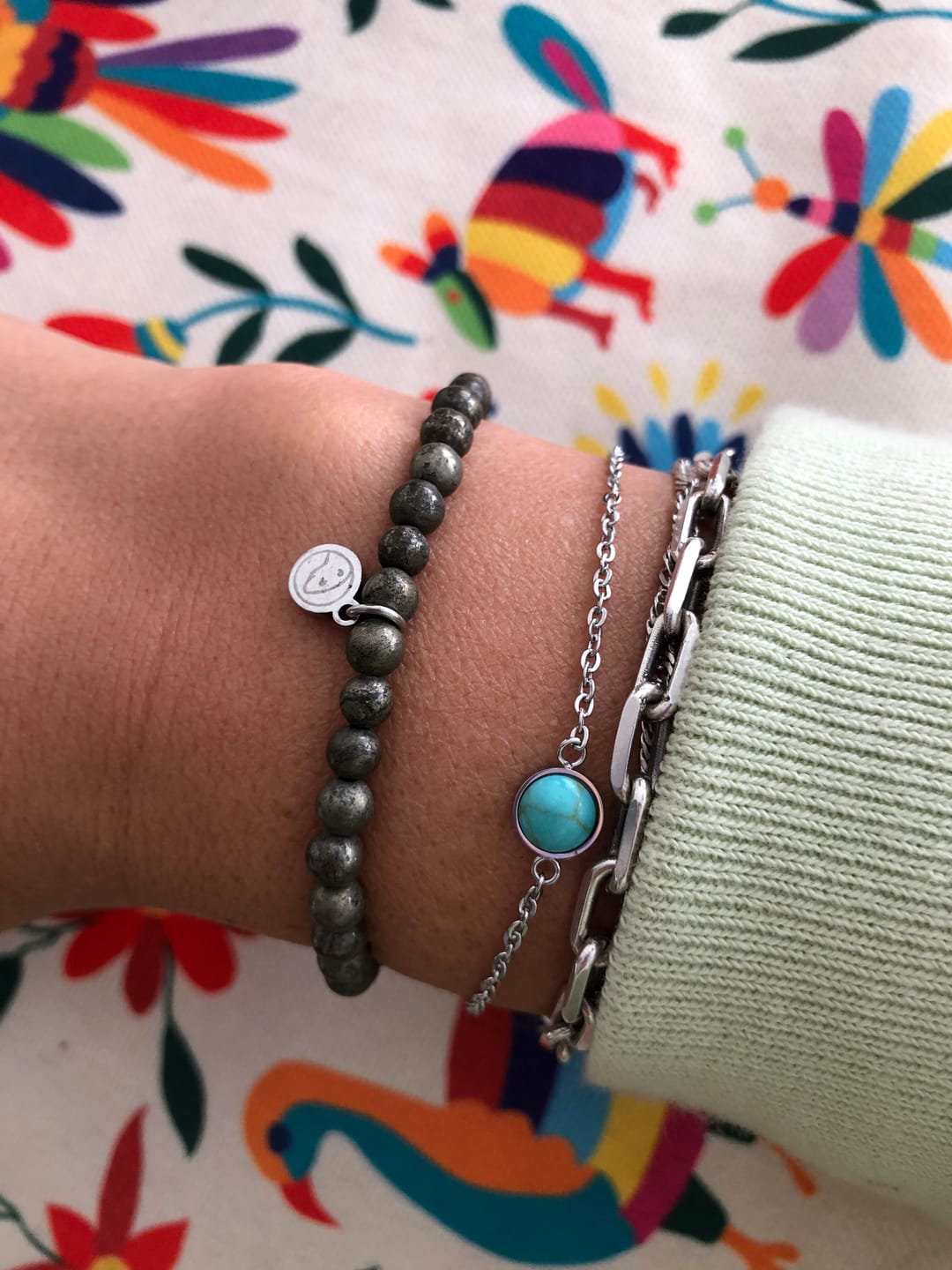 Customer photo review of Pyrite Bracelet Mini