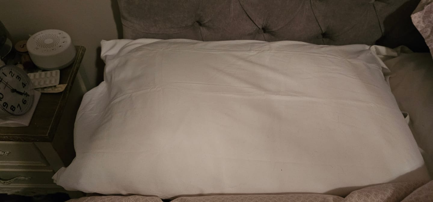 Customer photo review of 300 Thread Count Brushed Microfibre Pillowcase - 2 Pack