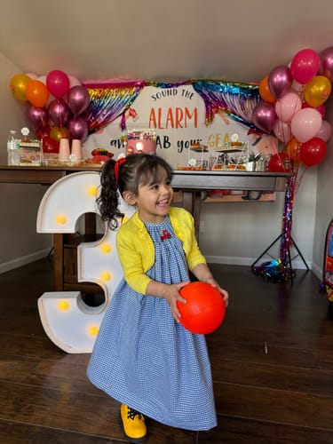 Customer photo review of Fire Truck Blue Plaid Smocked Bishop Dress