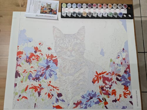 Customer photo review of Floral Chartreux Cat