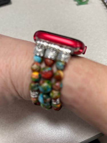 Customer photo review of Vineyard Jasper Stretch Apple Watch Strap