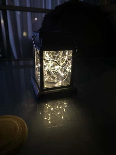 Customer photo review of Classic Outdoor Solar Lantern