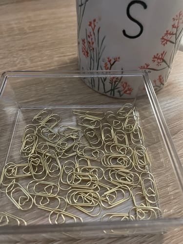 Customer photo review of Mini Heart Paper Clip - Set of 50 Clips