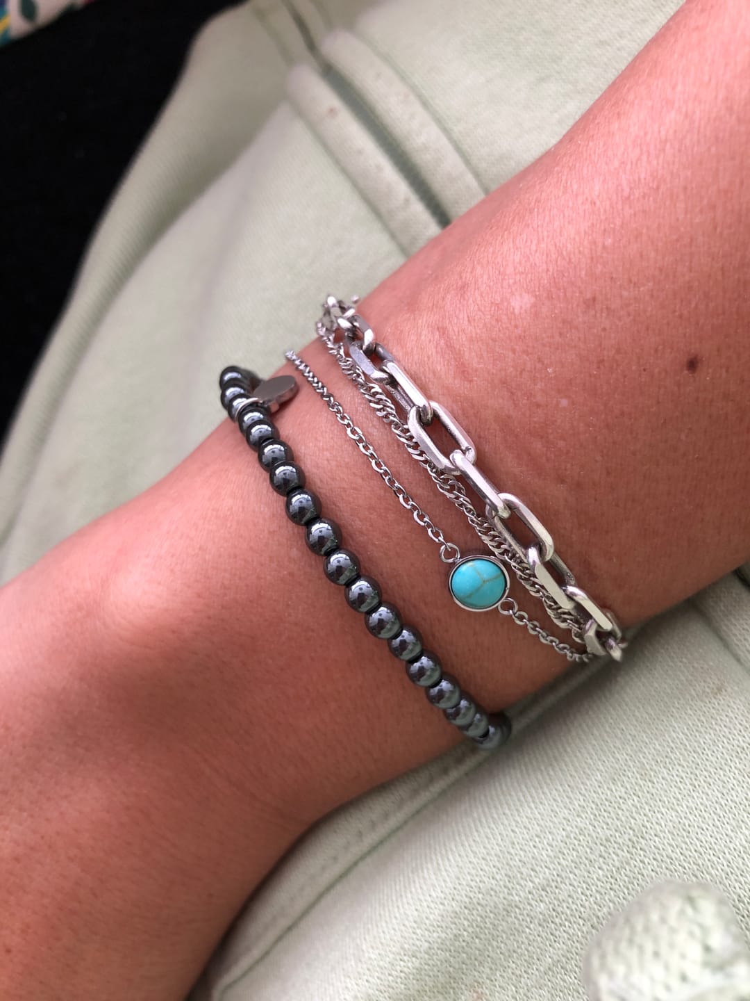 Customer photo review of Hematite Bracelet Mini