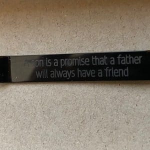 Customer photo review of Custom Engraved Tie Clip, Photograph of Handwriting or Text