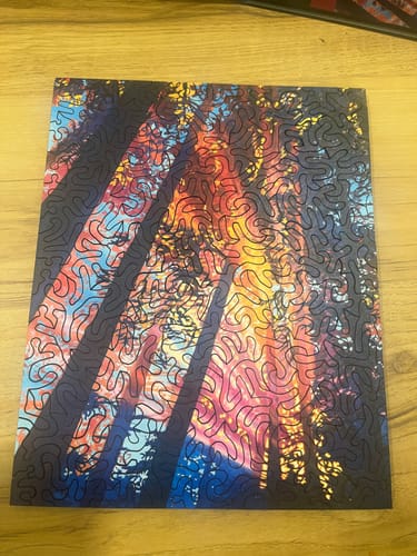 Customer photo review of Morning Light Wood Jigsaw Puzzle