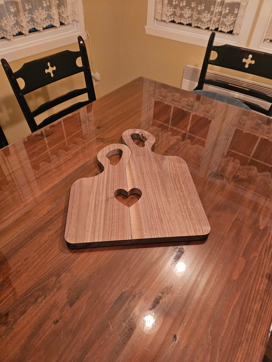 Customer photo review of 20x15" Organic Romeo & Juliet With Heart Set Acrylic Router Template