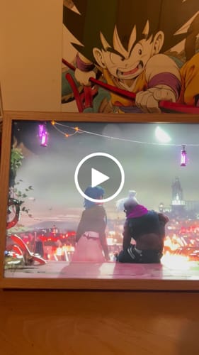 Customer video review of Arcane: League of Legends Jinx & Ekko Parallel Timeline Anime LED Light Box Photo Frame