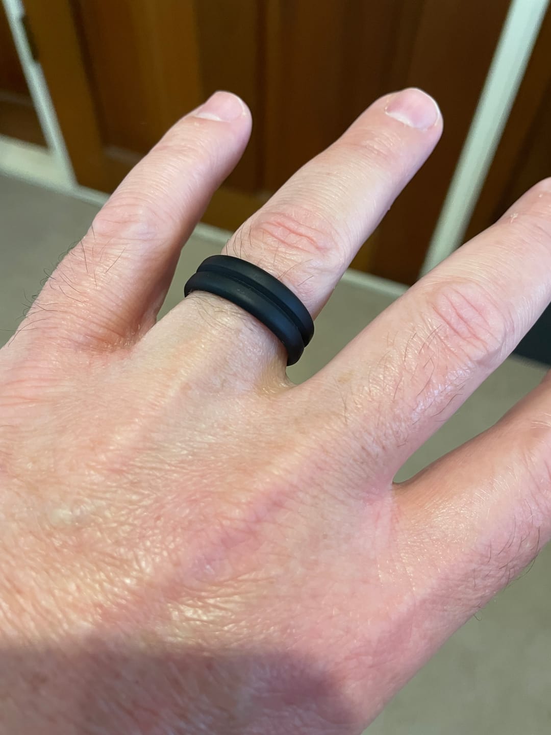 Customer photo review of The Royal Black - Silicone Ring