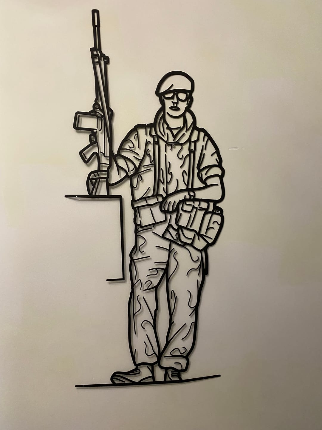 Customer photo review of Your Custom Soldier Silhouette Metal Wall Art