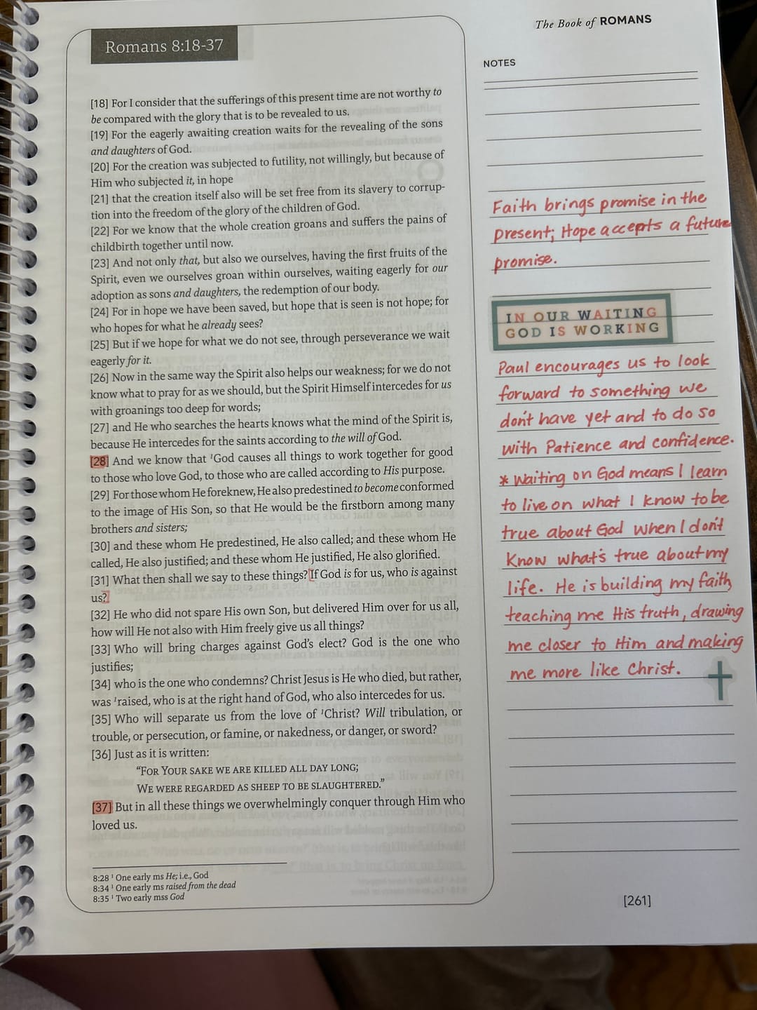 Customer photo review of Spiral Bible™ - NASB - New Testament - Flake