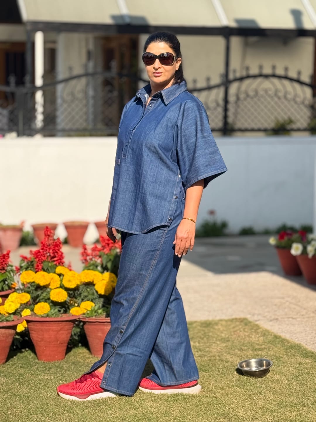 Customer photo review of DOLLA CO-ORD SET IN DARK DENIM