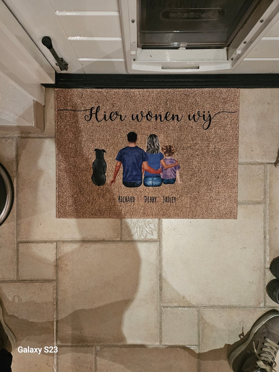 Customer photo review of Familie - Gepersonaliseerde deurmat