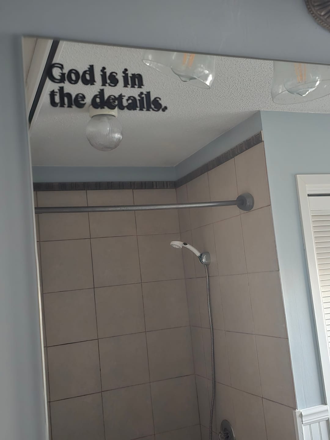 Customer photo review of God Is in the Details Decal
