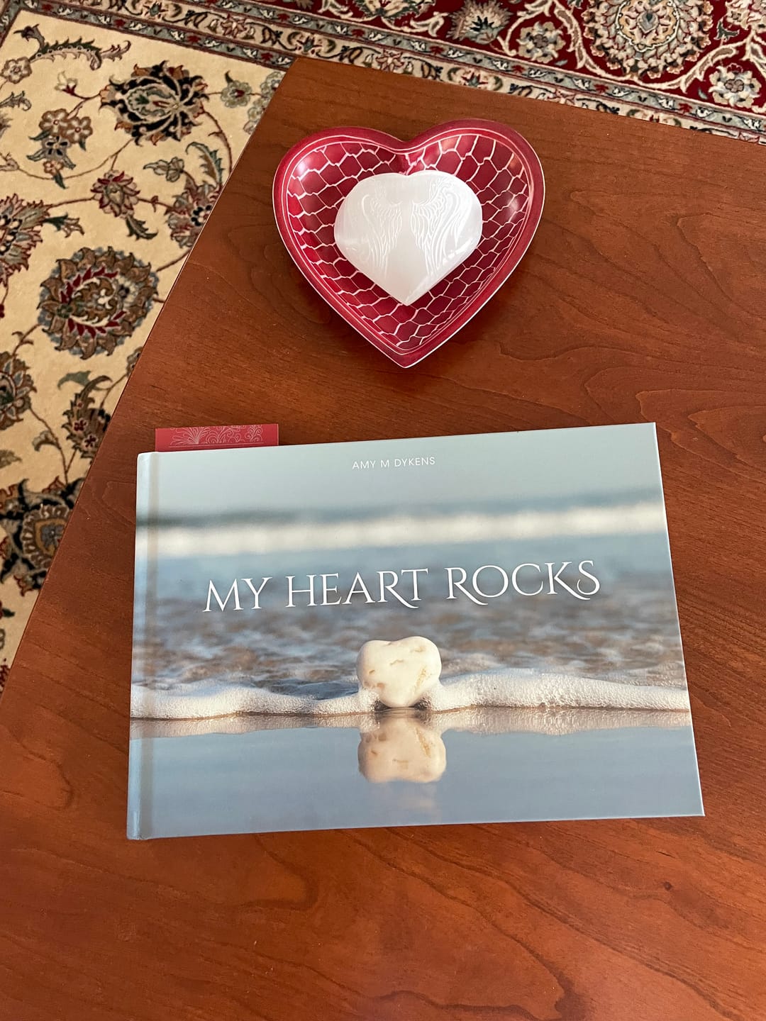 Customer photo review of Giraffe Print Soapstone Heart Bowl