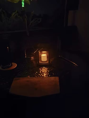 Customer photo review of Classic Outdoor Solar Lantern