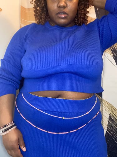 Customer photo review of Pearl Luxury African Waist Beads