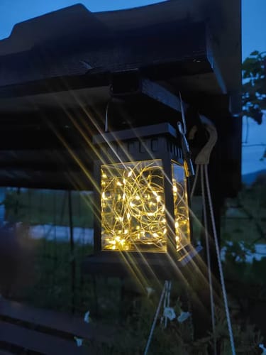 Customer photo review of Classic Outdoor Solar Lantern
