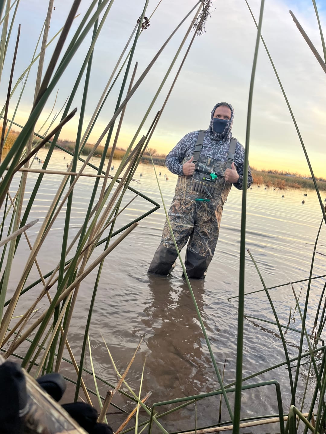 Customer photo review of AquaWade Duck Waterfowl Hunting Breathable Chest Waders