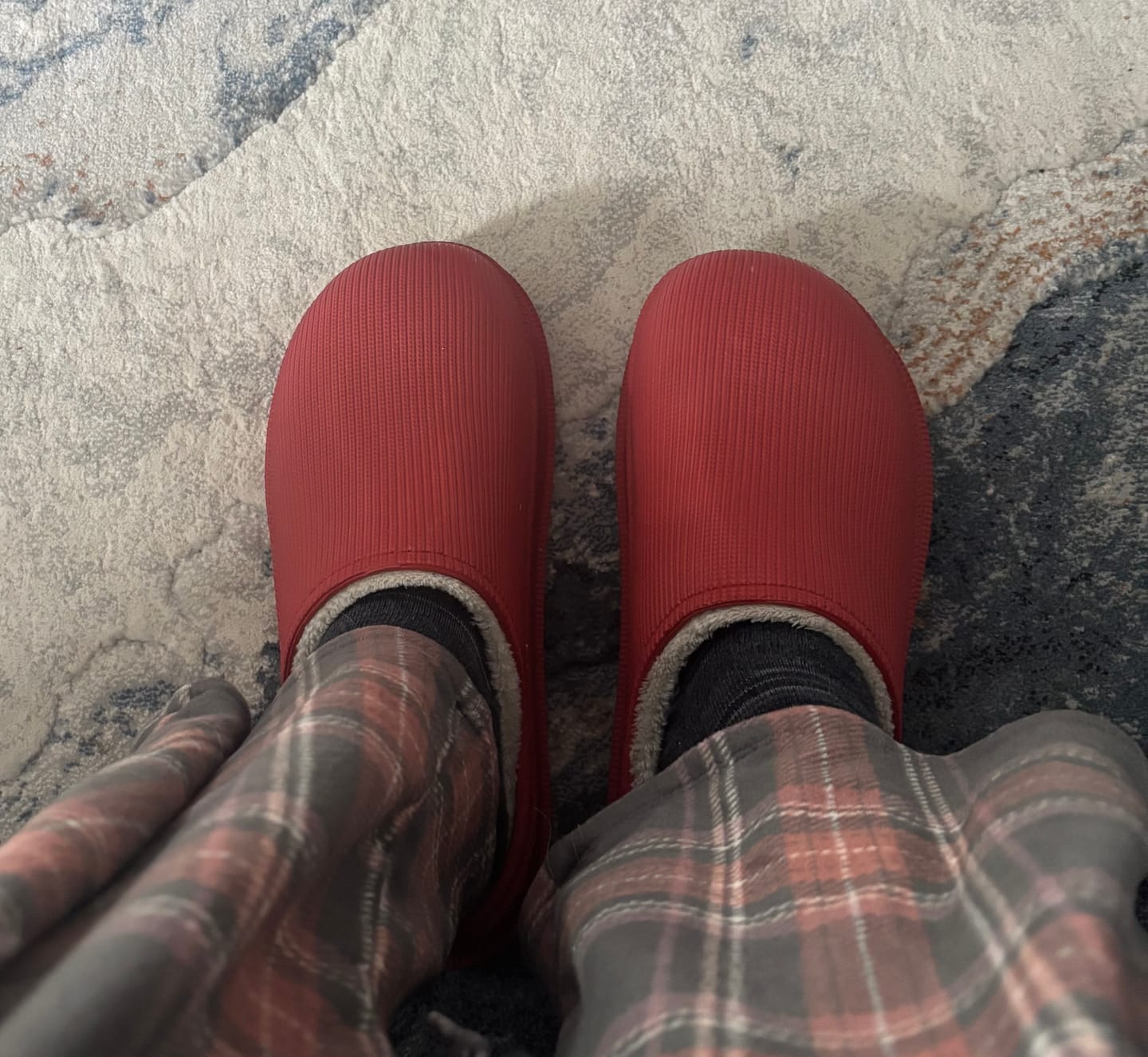 Customer photo review of Cushion Slides with Fur - Cloud Slides