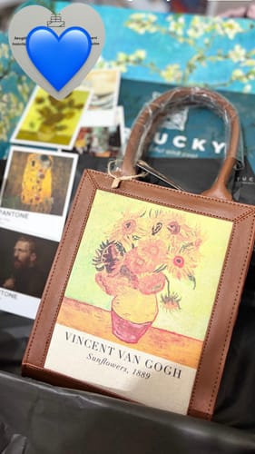Customer photo review of Van Gogh Sunflowers Tablo Çanta